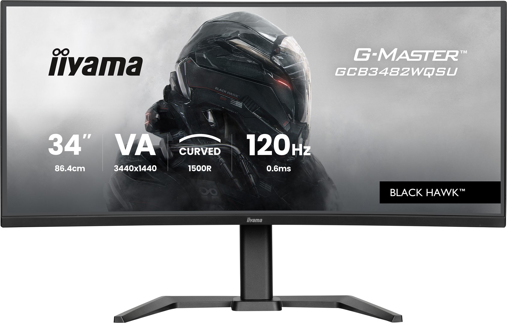 Monitor IIYAMA 86,4 cm (34") GCB3482WQSU-B1 21:9 2xHDMi+DP+USB-C Curv - obrazek 2
