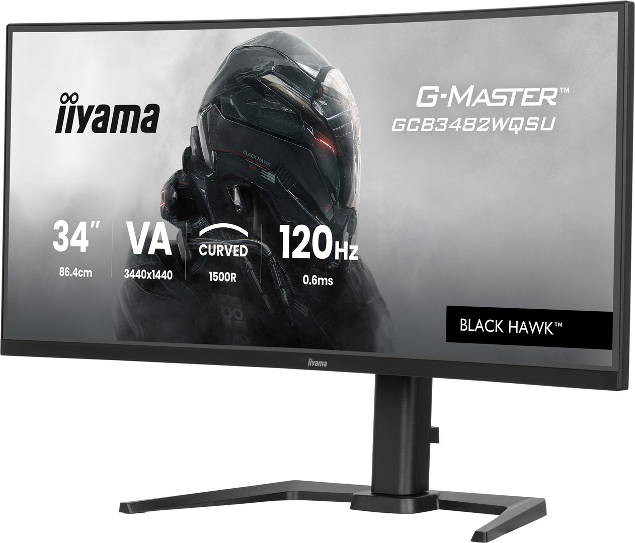 Monitor IIYAMA 86,4 cm (34") GCB3482WQSU-B1 21:9 2xHDMi+DP+USB-C Curv - obrazek 3