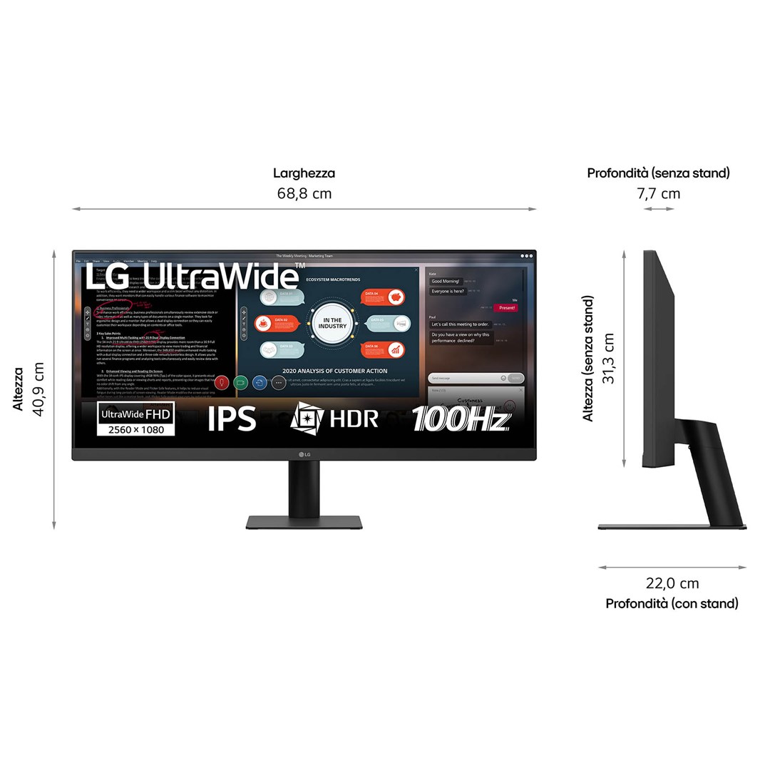 MONITOR LG LED 29" 29U511A-B 100Hz - obrazek 3