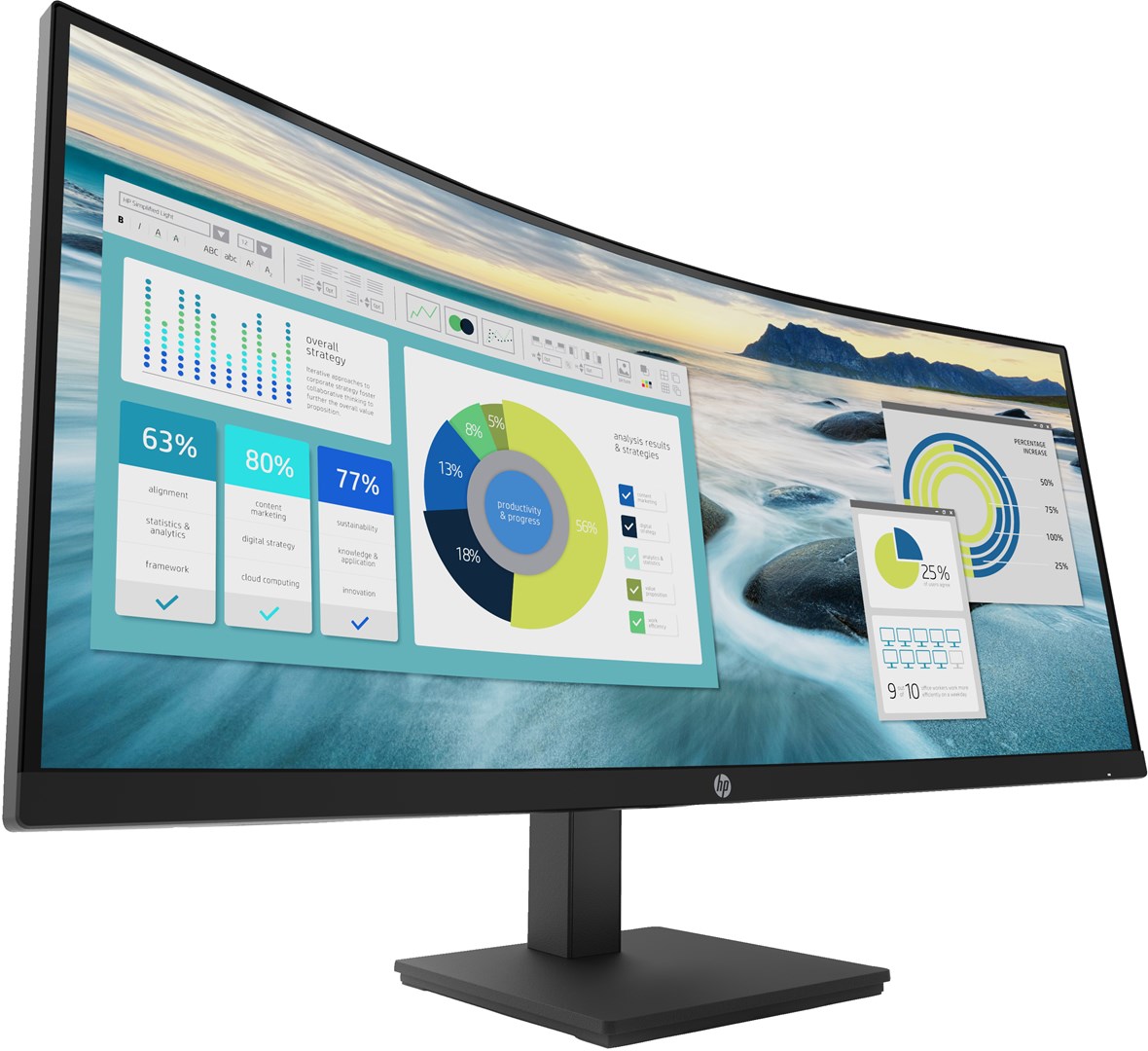 HP P34hc G4 monitor komputerowy 86,4 cm (34") 3440 x 1440 px Quad HD LED Czarny - obrazek 2