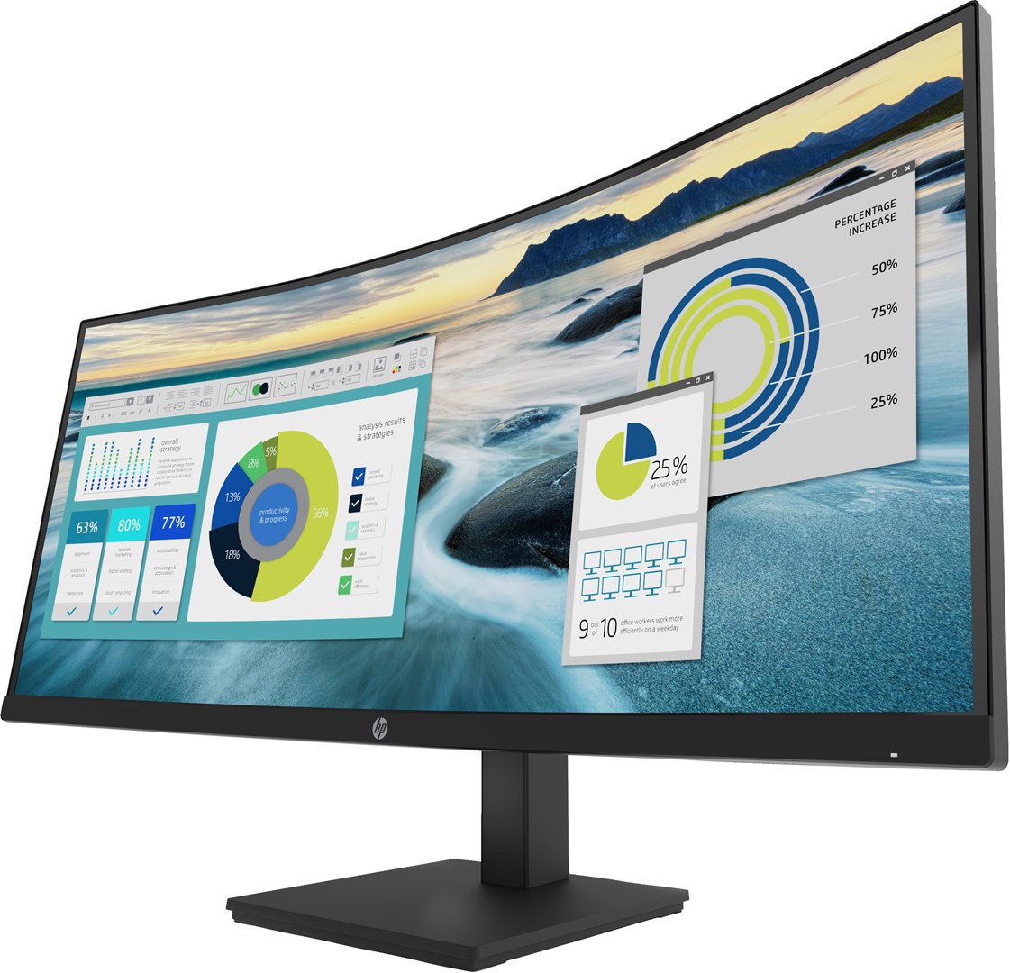 HP P34hc G4 monitor komputerowy 86,4 cm (34") 3440 x 1440 px Quad HD LED Czarny - obrazek 3