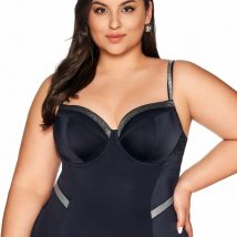 Jednoczęściowy strój kąpielowy Kostium kąpielowy Model SKJ63 Black – Ava