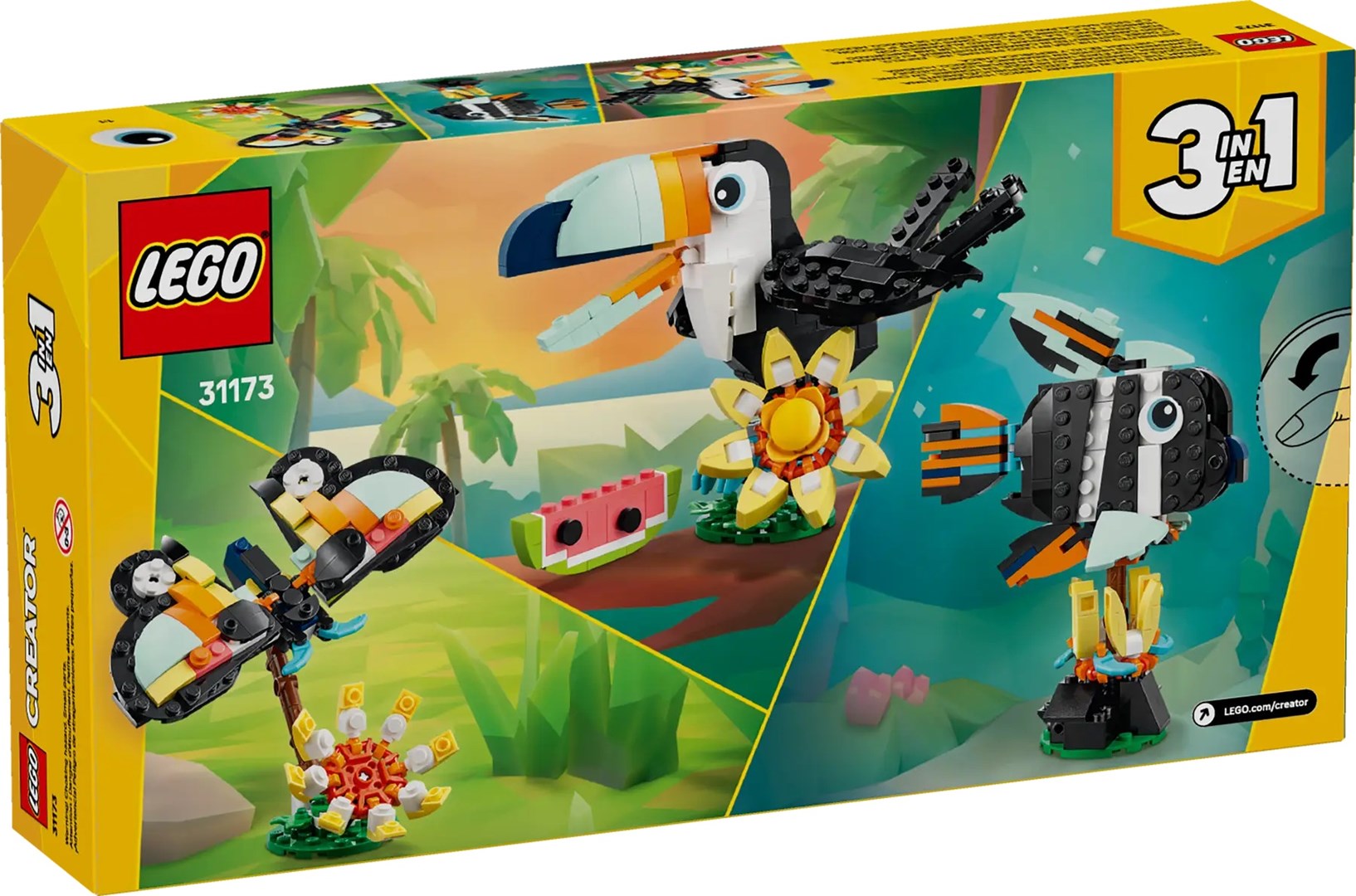 LEGO Creator 3w1 31173 Dzikie zwierzęta: Tropikalny tukan - obrazek 3