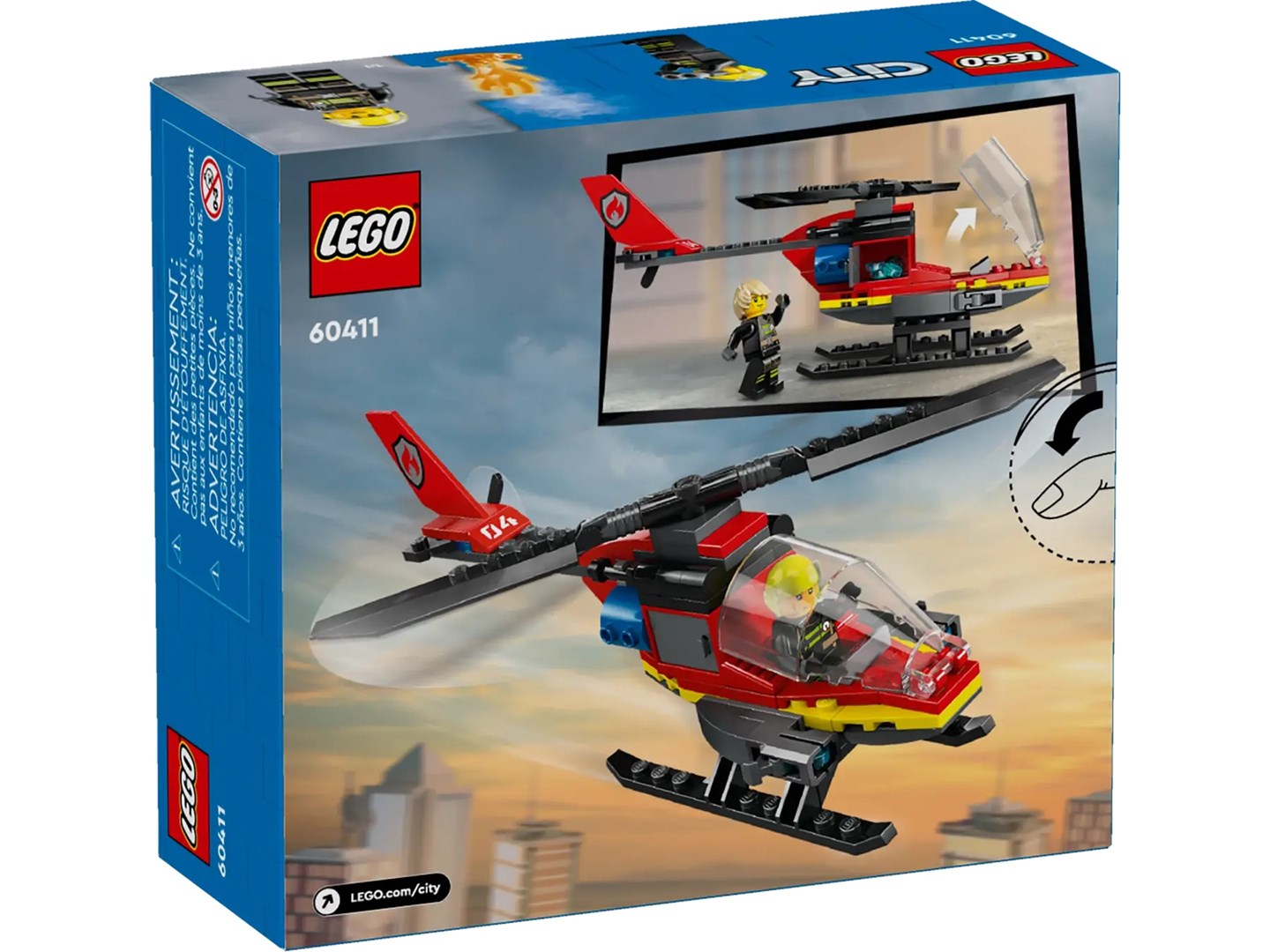 LEGO City 60411 Strażacki helikopter ratunkowy - obrazek 3