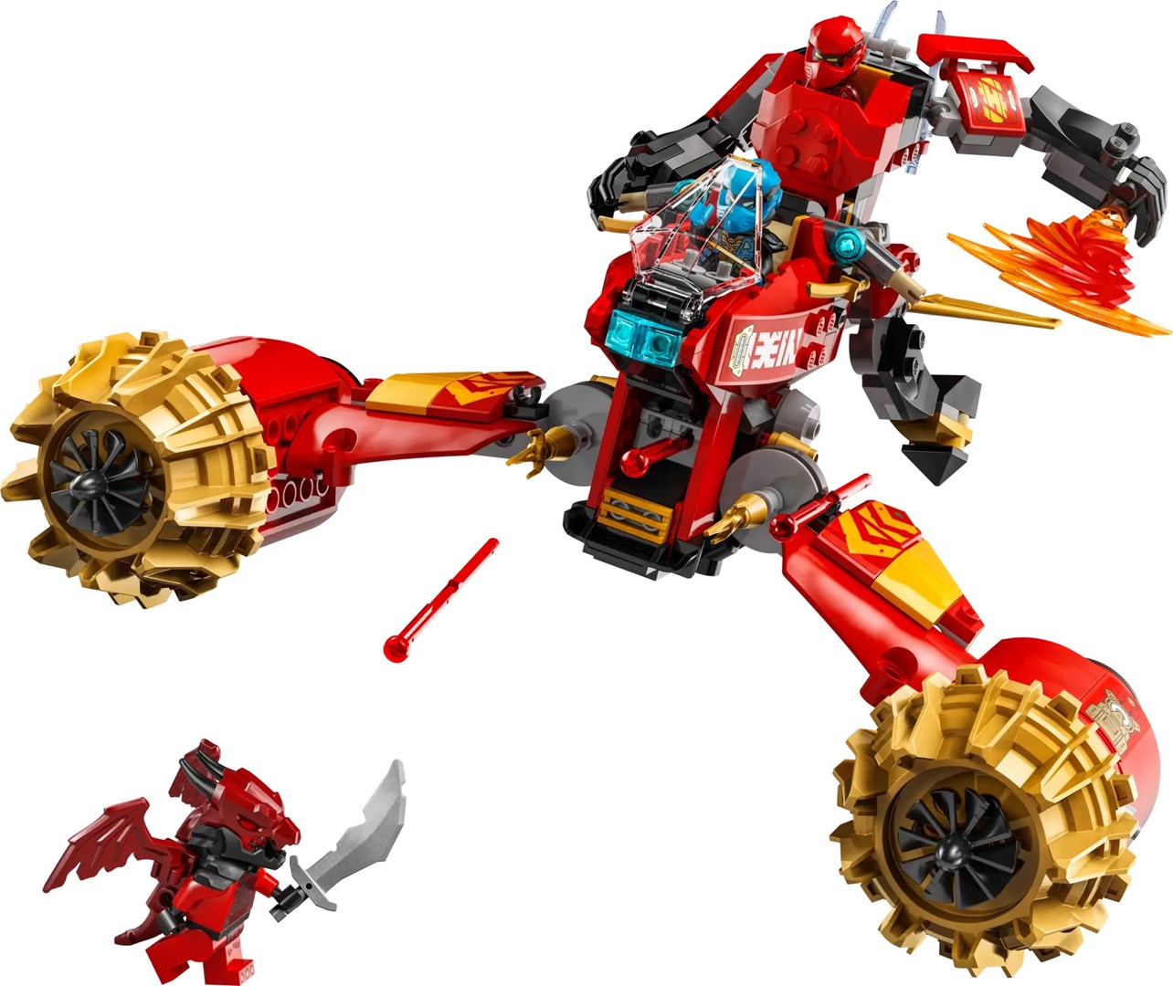 LEGO NINJAGO 71830 Burzowy jeździec-mech Kaia - obrazek 4
