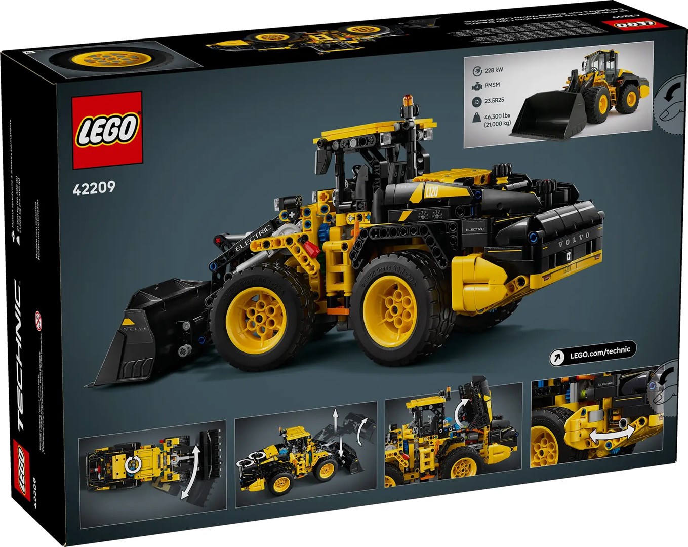 LEGO Technic 42209 Ładowarka kołowa Volvo L120 Electric - obrazek 3