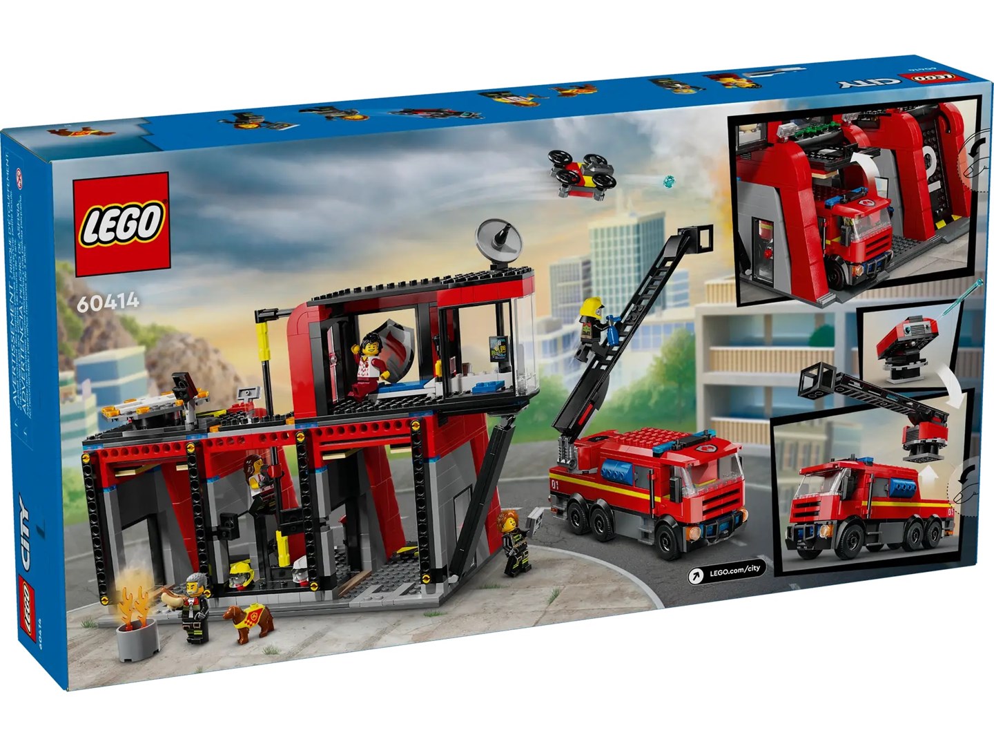 LEGO City 60414 Remiza strażacka z wozem strażackim - obrazek 3