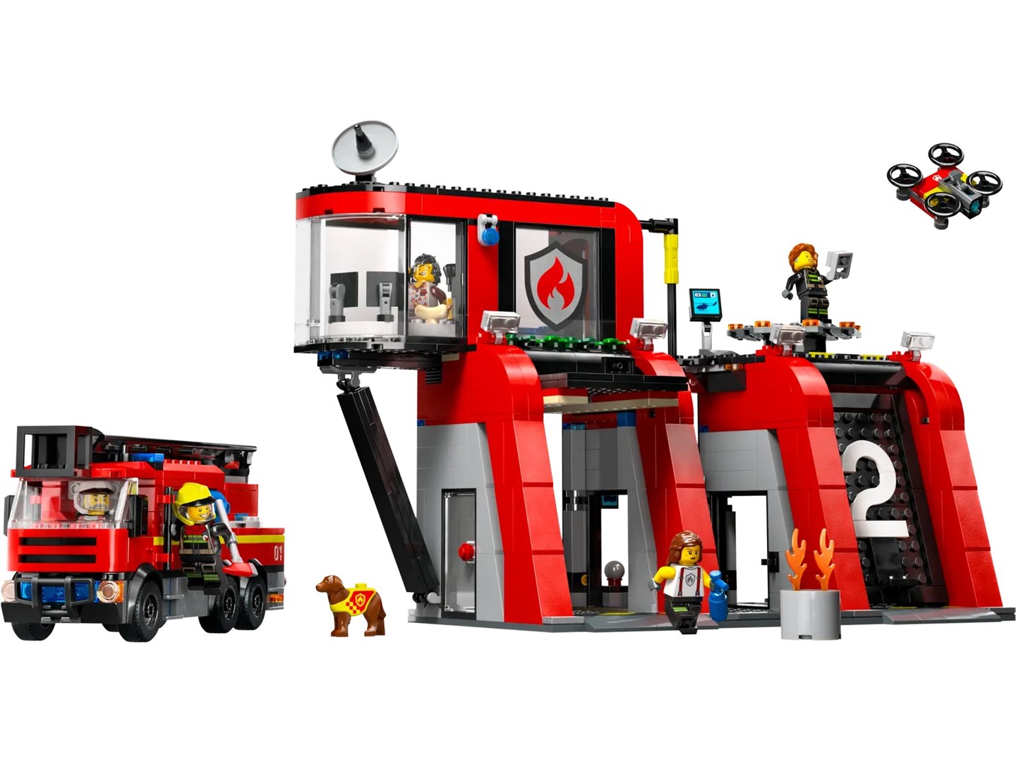 LEGO City 60414 Remiza strażacka z wozem strażackim - obrazek 4