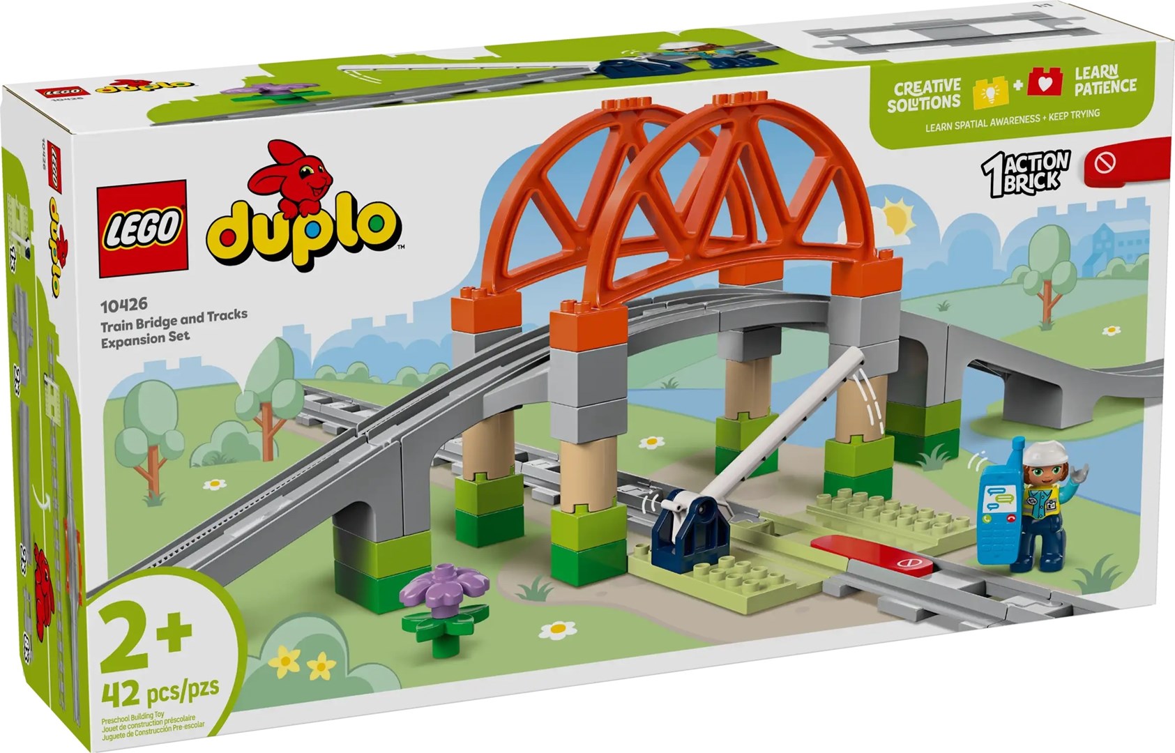 LEGO DUPLO TOWN 10426 Most i tory kolejowe - zestaw rozszerzający - obrazek 3