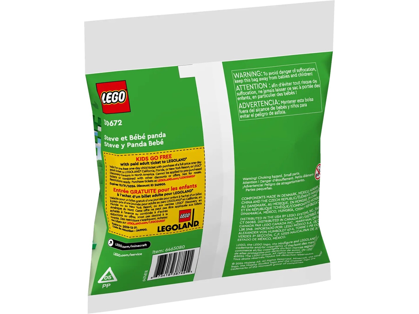 LEGO Minecraft 30672 Steve i mała panda - obrazek 3