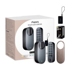 Aqara Smart Lock U200 Kit Czarny | Inteligentny zamek do drzwi | HomeKit, Thread, Bluetooth 5.1, NFC