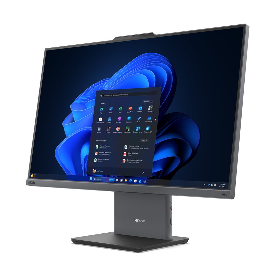 Lenovo ThinkCentre Neo 50a 27 G5 i3-1315U 27"FHD IPS 300nits AG 8GB DDR5 5200 SSD512 UHD W11Pro Luna Grey 3Y OnSite - obrazek 3