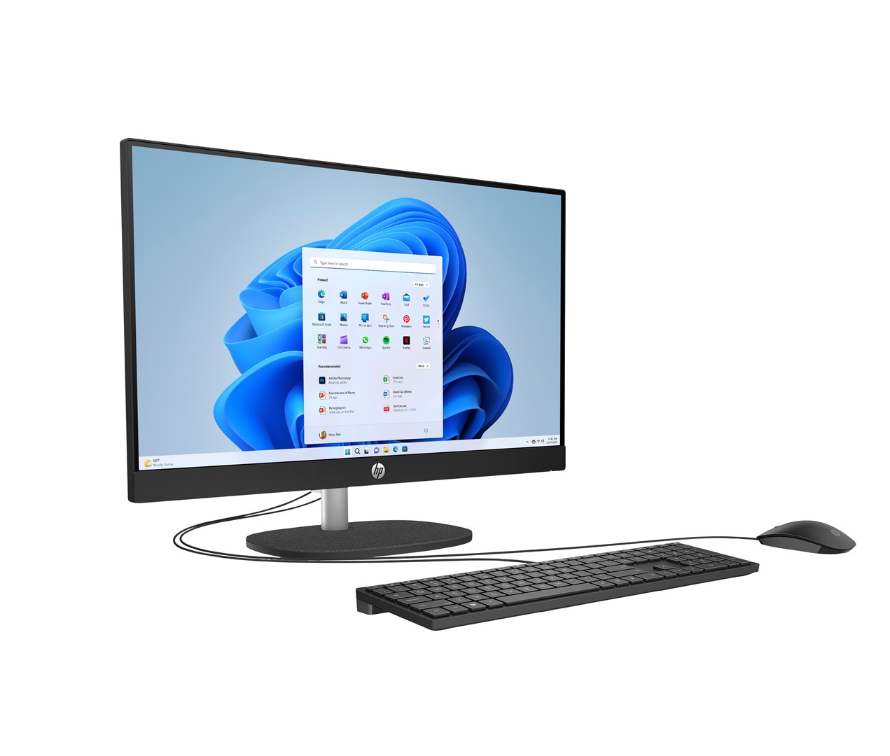 HP 24-cr0332nw AIO Ryzen 7 7730U 23.8"FHD IPS AG 250nits 16GB DDR4 SSD512 Radeon 680M LAN Win11 2Y Shell White - obrazek 3