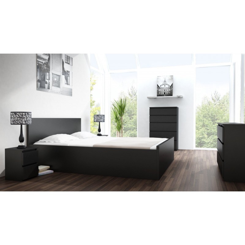 M6 MALWA KOMODA 120CM 6 SZUFLAD CZARNY - obrazek 4