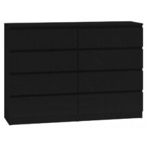 M8 MALWA KOMODA 140CM 8 SZUFLAD CZARNY