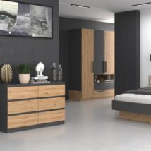 Komoda M6 120x30xH77 antracyt/artisan