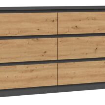 Komoda M6 140 138x40xH77 antracyt/artisan