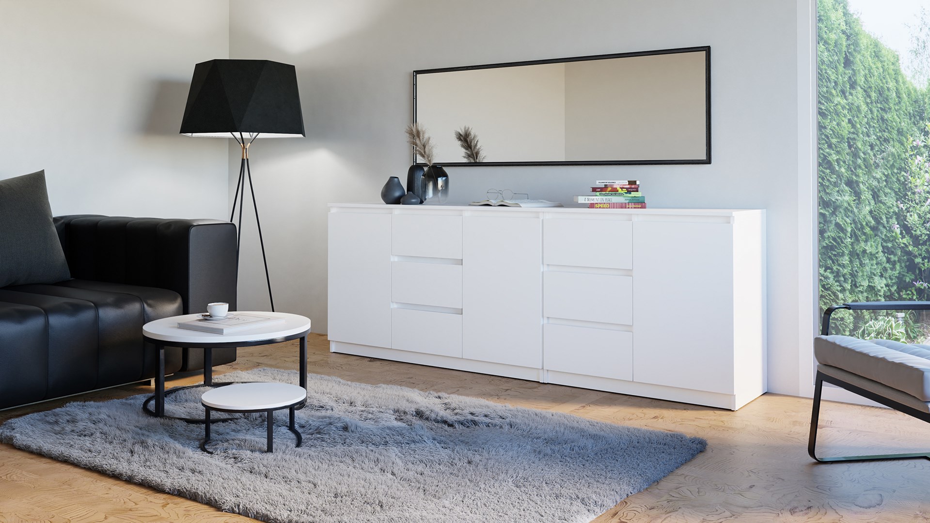 Komoda COSTA 1D3S+2D3S biały - obrazek 4