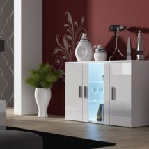 Komoda 120cm SOHO S7 biały/ biały połysk
