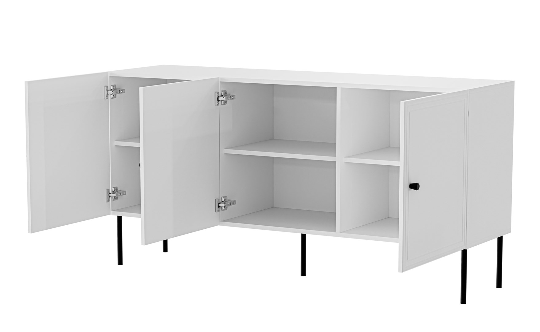 Komoda 3D PALAZZO BIS 151x40x75 biały mat - obrazek 3