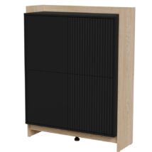 Komoda PORTO 100x38x130 dąb/czarny