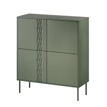 Komoda 4D TRESSE 100x40x110 zieleń mat