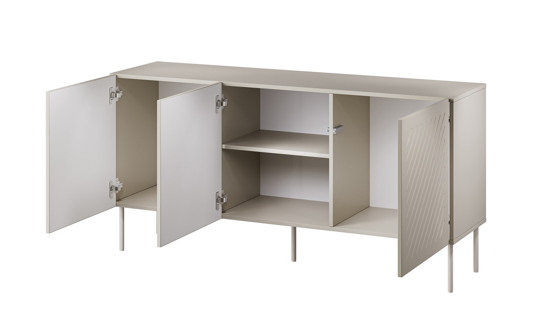 Komoda SIENA 150,5x40x75 kaszmir mat - obrazek 3