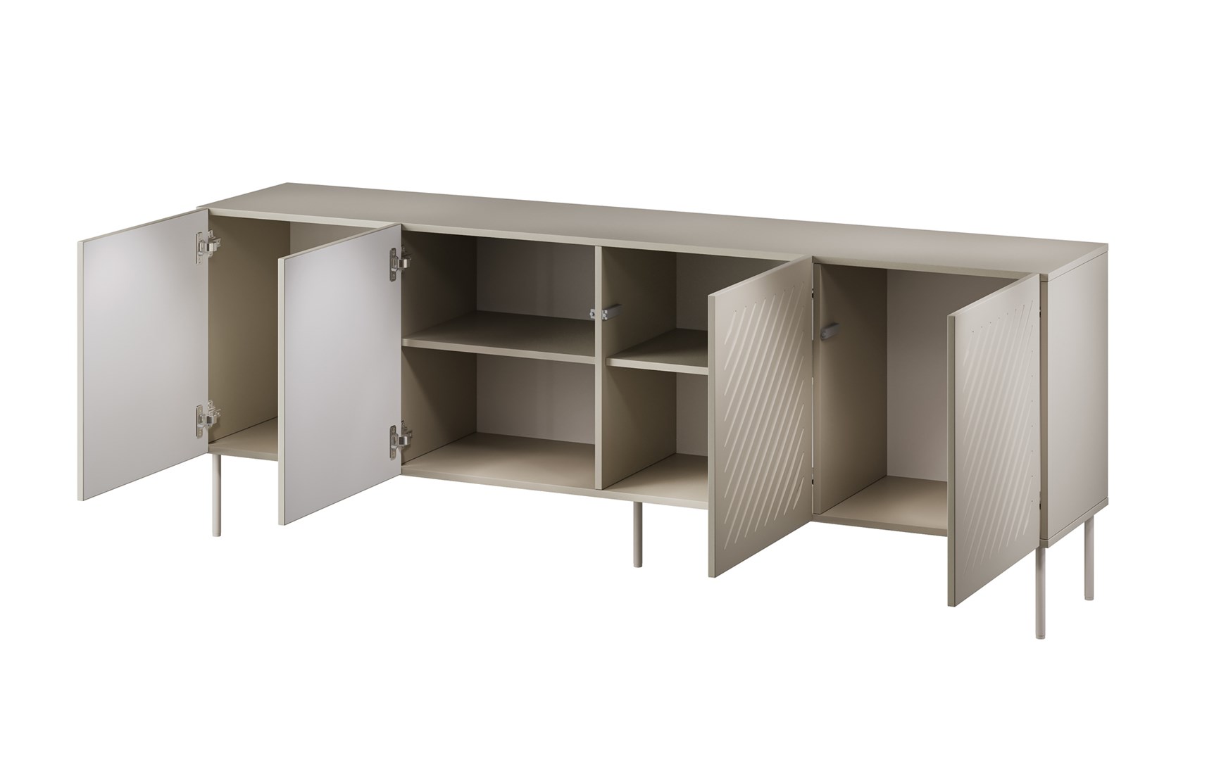 Komoda SIENA 200x40x75 kaszmir mat - obrazek 4