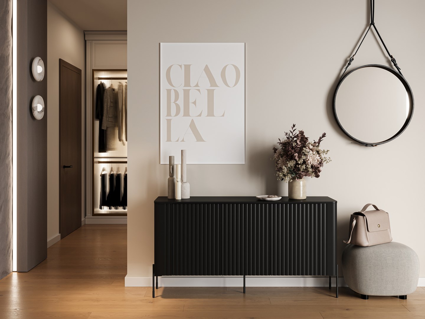 Komoda VERA 150x40x80 czarny mat - obrazek 4