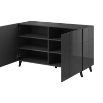 Komoda 2D REJA grafit połysk/ grafit połysk