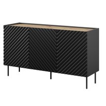 Komoda 3D2SZ ONDA 150x45x85 czarny