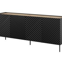 Komoda 4D2SZ ONDA 200x45x85 czarny