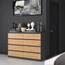 Komoda M8 140 138x40xH97 antracyt/artisan