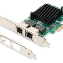DIGITUS KARTA SIECIOWA PCIE PRZEWODOWA 2X RJ45 GIGABIT 10/100/1000MBPS LOW PROFILE DN-10132