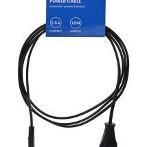 Kabel SAVIO CL-100 (2-Pin F – Euro M; 1,8m; kolor czarny)