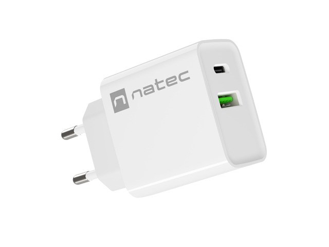NATEC ŁADOWARKA SIECIOWA RIBERA USB-A + USB-C 20W POWER DELIVERY BIAŁA NUC-2061 - obrazek 4