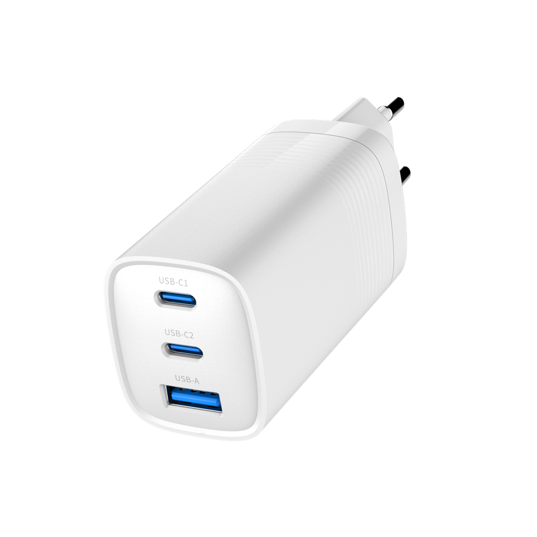 GEMBIRD SZYBKA ŁADOWARKA USB POWER DELIVERY USB TYPU C, 3X USB, 65 W, GAN BIAŁA - obrazek 4