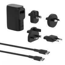 Ładowarka z Powerbankiem Belkin BoostCharge Hybrid Wall Charger 25W + Power Bank 5K + Travel Adapter Kit 1xUSB-A + 1xUSB-C PD3.0 5000mAh 20W Black