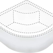 Osłona brodzika Deante DEEP KTD 041O półokrągła 90×90 cm