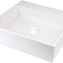 Umywalka granitowa nablatowa z miejscem na baterię – 400×400 mm