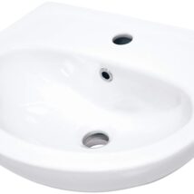 Umywalka ceramiczna ścienna z miejscem na baterię