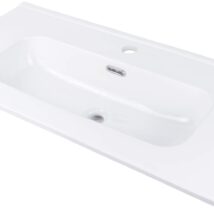 Umywalka ceramiczna wpuszczana z miejscem na baterię – 80 cm