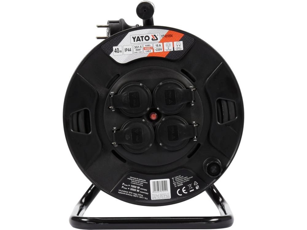 YATO PRZEDŁUŻACZ BĘBNOWY 40m 3 x 1,5mm2 IP44 81054 - obrazek 3