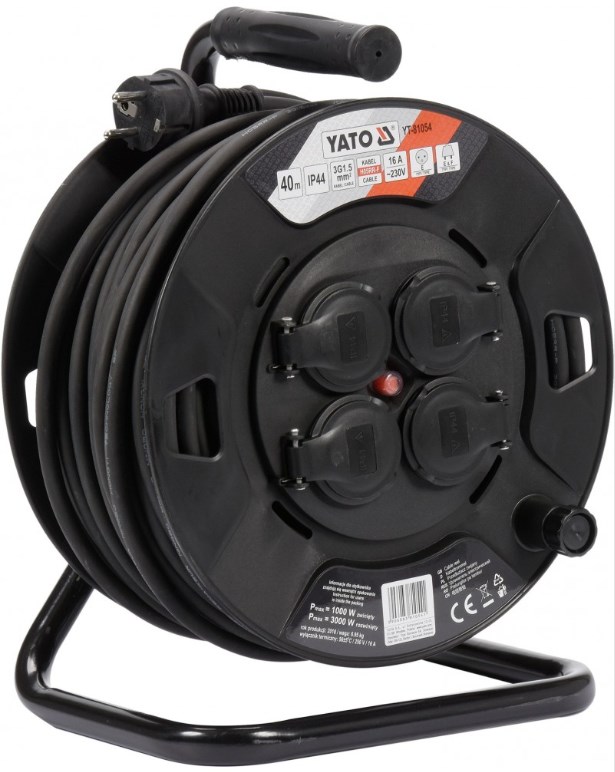 YATO PRZEDŁUŻACZ BĘBNOWY 40m 3 x 1,5mm2 IP44 81054 - obrazek 4