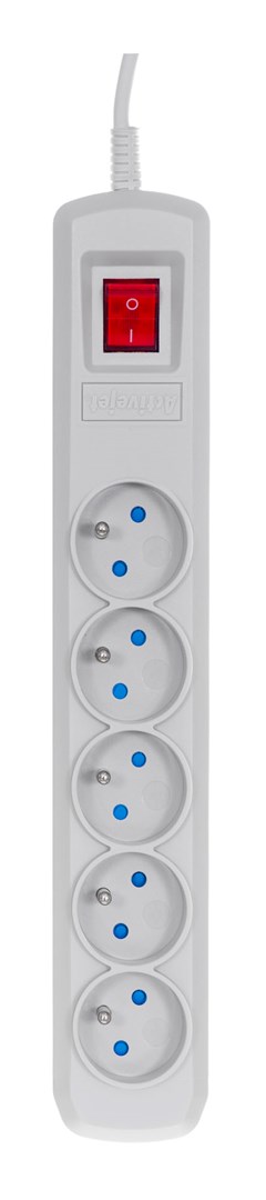 Listwa przeciwprzepięciowa Activejet 5gn/3m/cz (10A; 2300W) 3m; kolor szary - obrazek 4