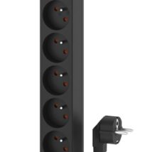 Listwa zasilająca KERG z wyłącznikiem-6 gniazd 16A 1,5m ; czarny
