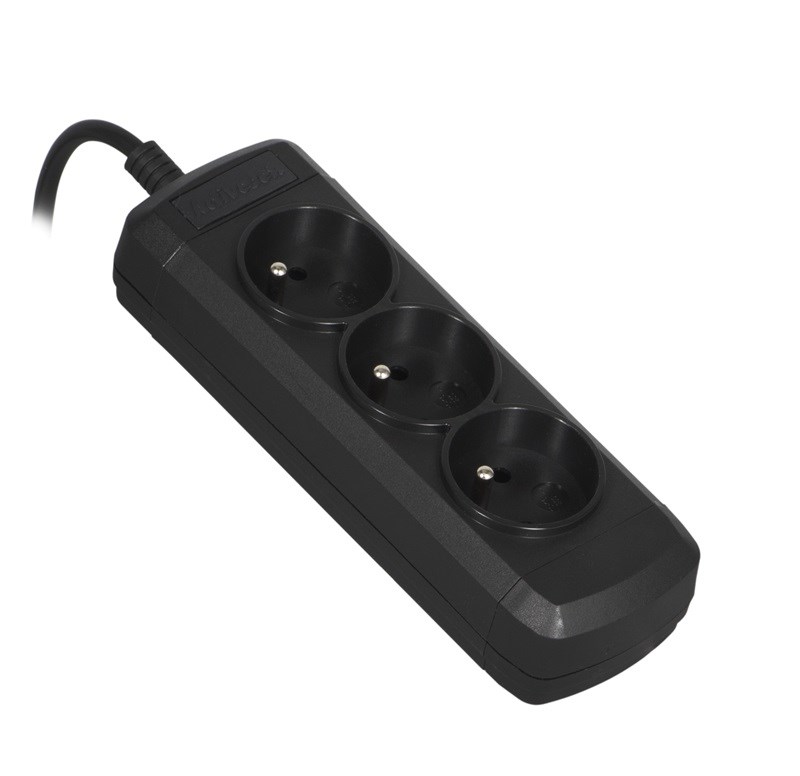 Przedłużacz Activejet (3 x UTE; 10 A; 1,5m; kolor czarny) - obrazek 3