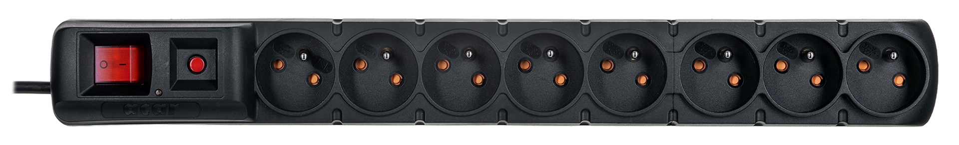 Listwa przeciwprzepięciowa HSK DATA ALP-ACARS8---0N (8 x UTE; 10 A; 1,5m; kolor czarny) - obrazek 3