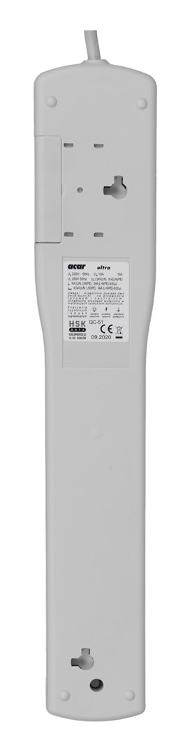 Listwa przeciwprzepięciowa HSK DATA ALP-ACARXPU-----1N (1,5m; kolor szary) - obrazek 3