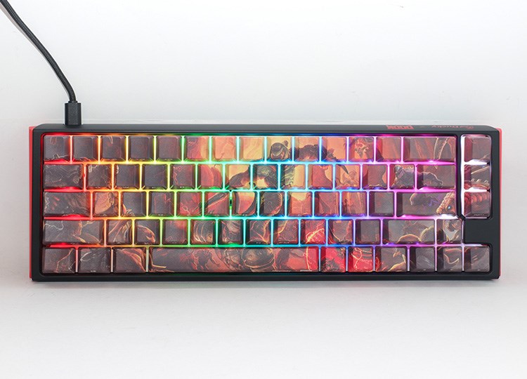 Ducky One 3 SF Doom Limited Edition klawiatura Gaming USB QWERTY Niemiecki Wielobarwny - obrazek 3
